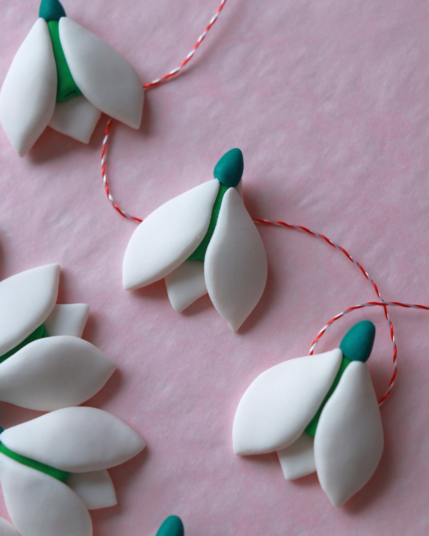 Handmade botanical flower objects